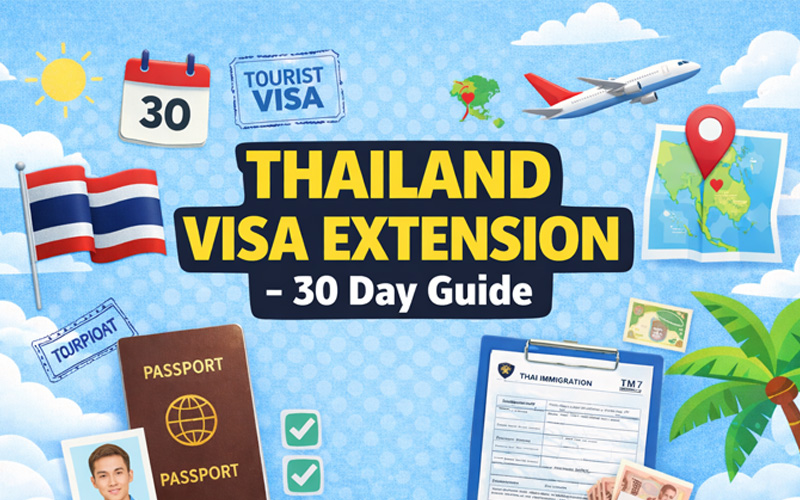 Thailand 30-Day Visa Extension Guide – How to Extend Your Stay